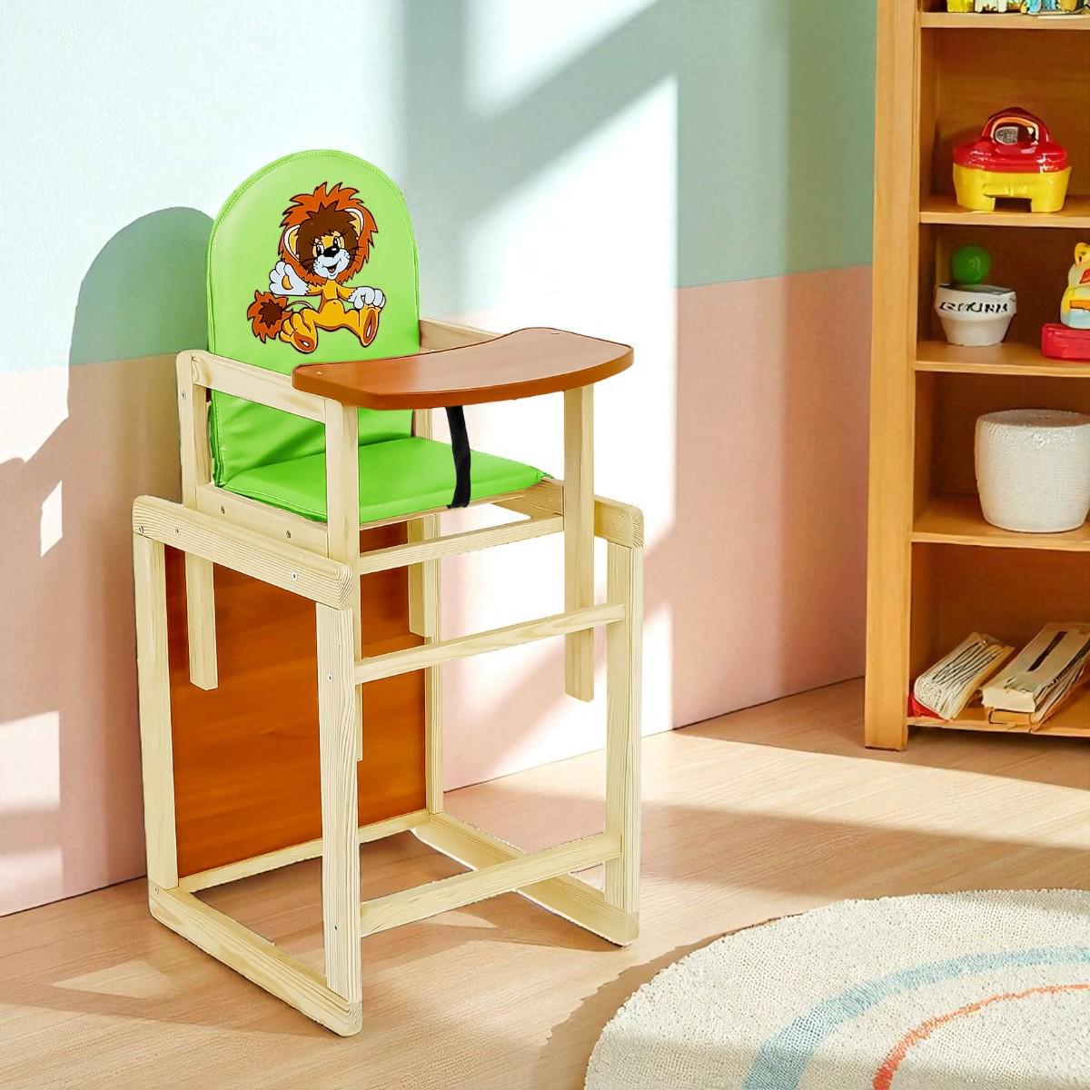 Стульчик для кормления Мася Лев Салатовый (№2064) - фото 2 Стульчик для кормления Мася Лев Салатовый (№2064) - фото 2