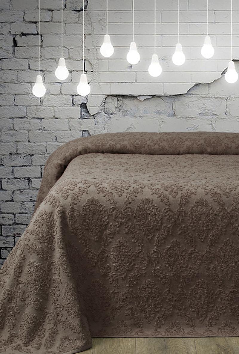 Простирадло махрове Lotus-Crown 200х220 см Коричневий