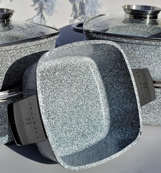 Набір каструль з гранітним антипригарним покриттям Edenberg EB-3987 10 пр. - фото 4