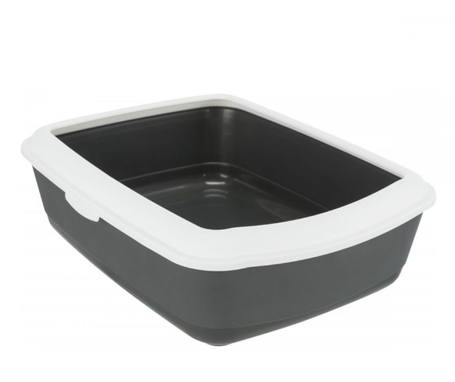 Туалет для кішок з рамкою Trixie Classic Litter Tray TX-40184 37x15x47 см Темно-сірий (00000007658)