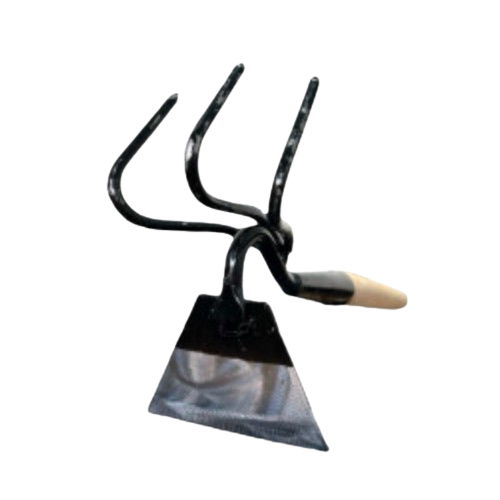 Сапа ЧС LUX 3 зуба з дерев'яною ручкою потовщена сталь (2591605996)