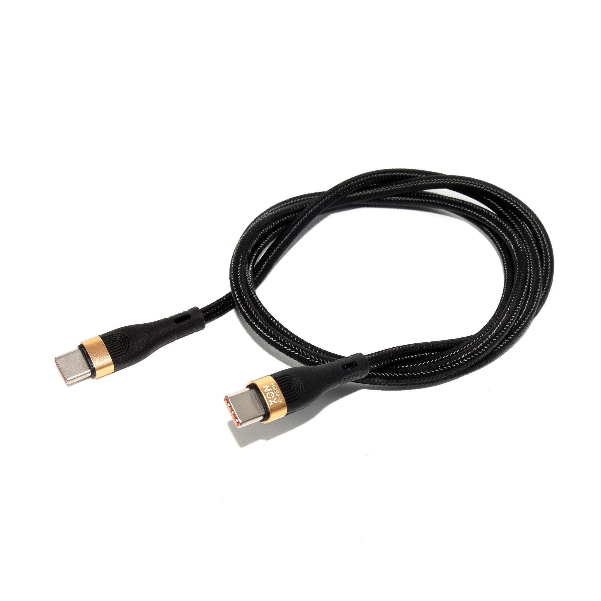 Кабель XON SmartCable MaxCharge Type-C - Type-C PD 100 Вт 1 м Чорний (SC302C1W2B 609) - фото 4