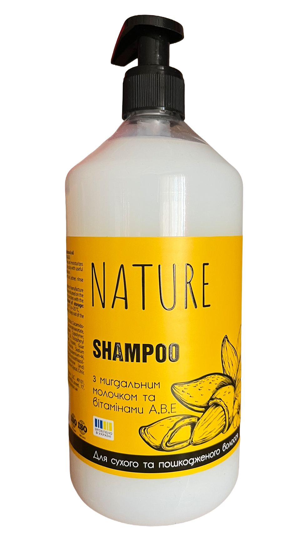 Шампунь Nature з мигдальним молочком та вітамінами A/B/E 900 мл (133645)