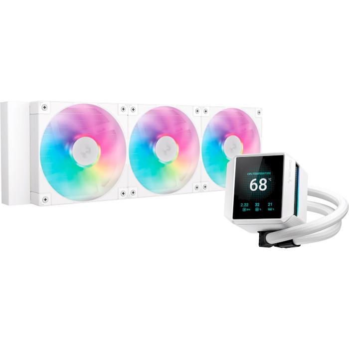 Система водяного охолодження DeepCool Mystique 360 360 мм LCD ARGB White (R-LX360-WHDSNMCP-G-1)