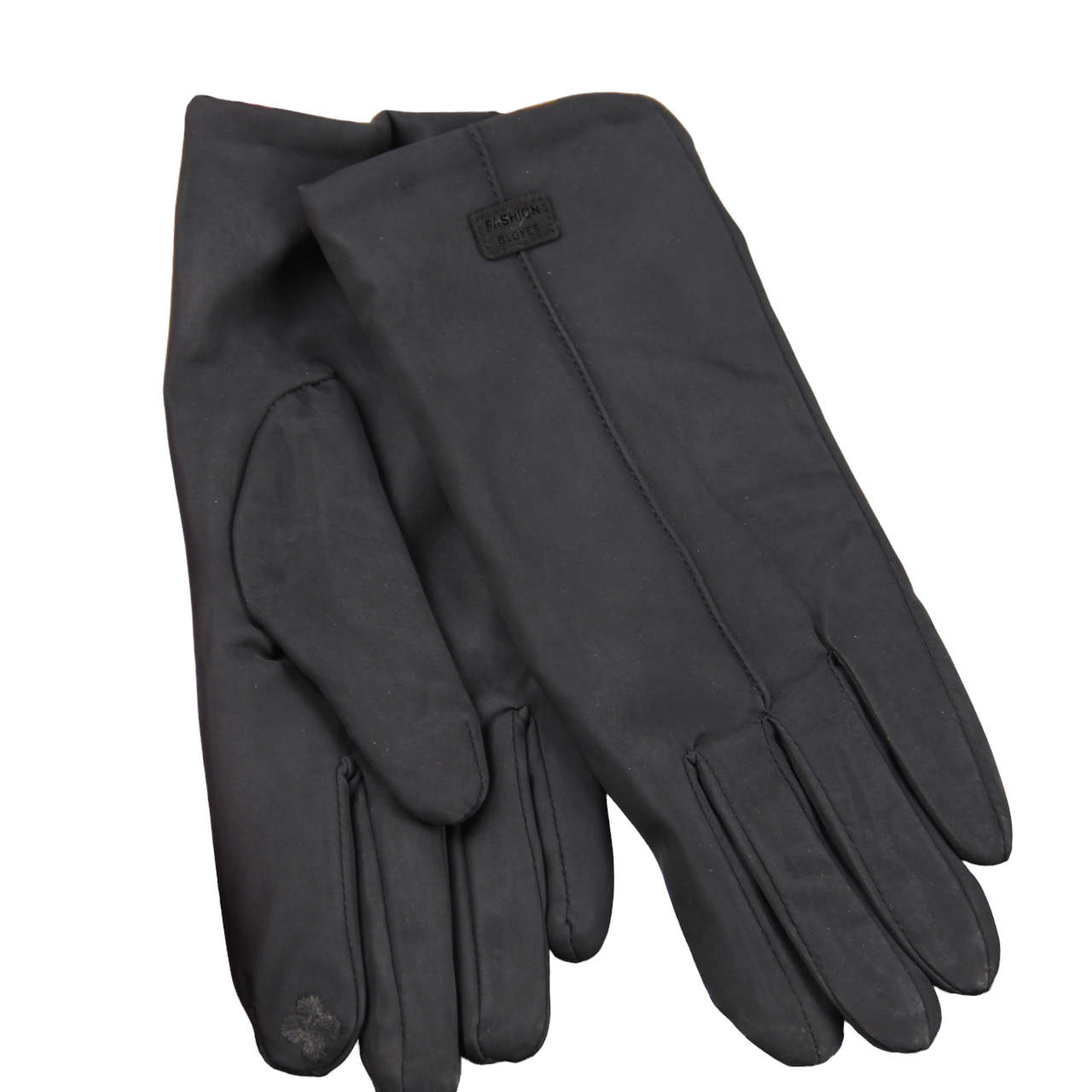 Перчатки женские сенсорные утепленные плащевка на меху с нашивкой S-M (34111)