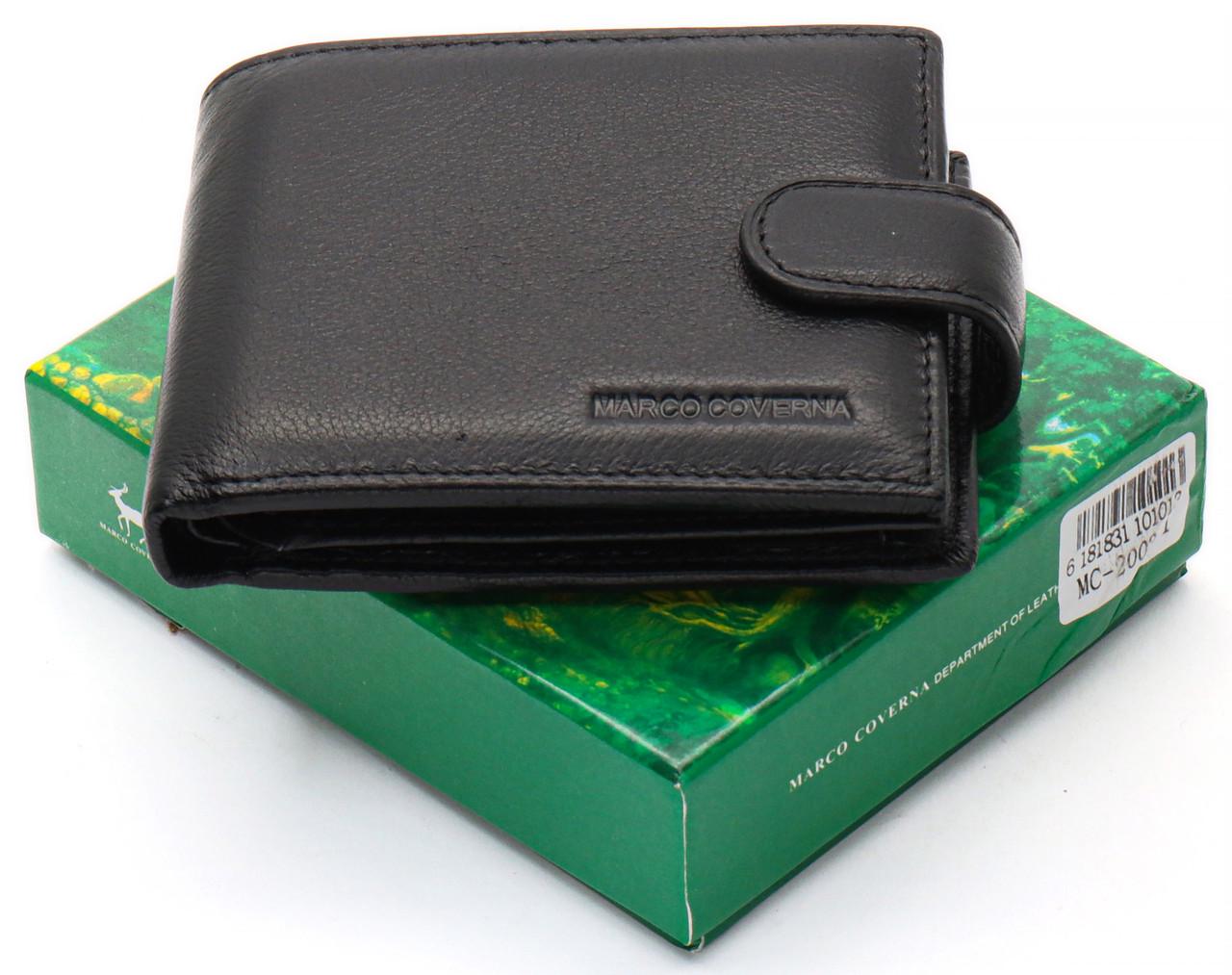 Классическое портмоне Marco Coverna из натуральной кожи Черный (MC-2003-1) - фото 2 Классическое портмоне Marco Coverna из натуральной кожи Черный (MC-2003-1) - фото 2