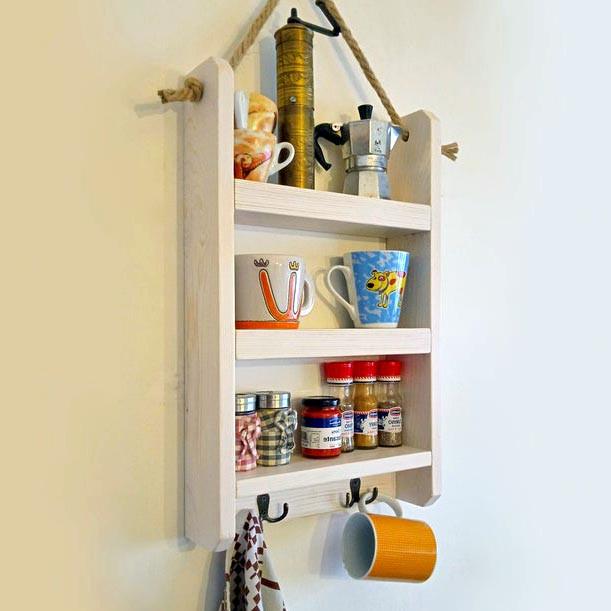 Полка настенная из дерева Джаверито Зефир (ПНС/005520)