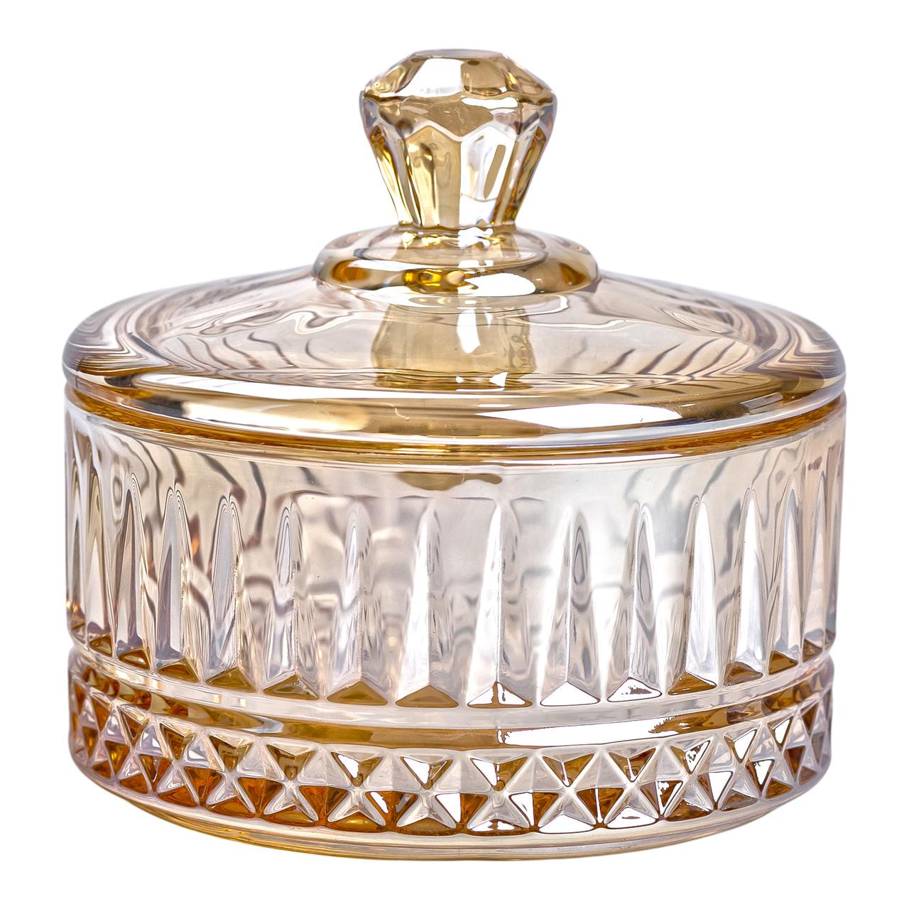 Конфетница с крышкой стеклянная 10 см (6021) - фото 2 Конфетница с крышкой стеклянная 10 см (6021) - фото 2