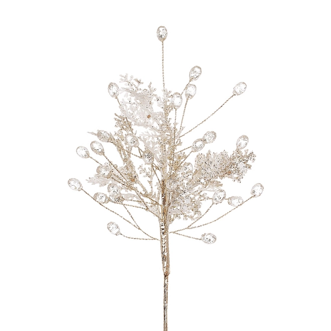 Гілочка новорічна з кристалами 23 см (13917)