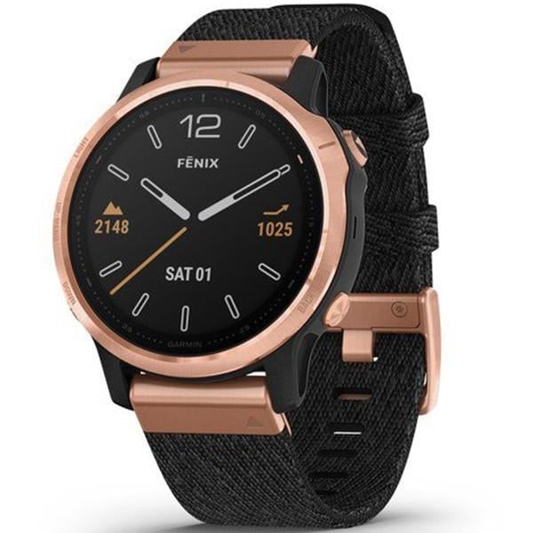 Часы спортивные Garmin Fenix 6S Rose Gold tone with heathered Black nylon band (010-02159-37)