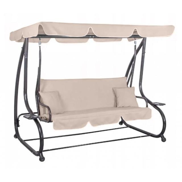 Садовые качели трехместная Bonro Garden BW-002 Бежевый (25983089)