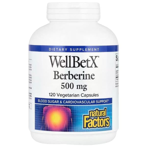 Барбарис WellBetX Berberine Natural Factors 500 мг 120 вег. капс. (000026282)