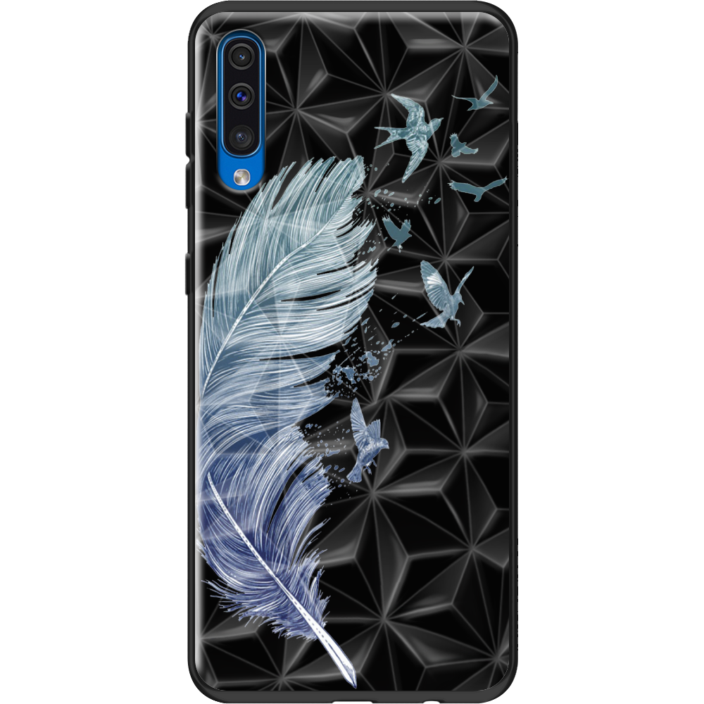 Чехол Boxface Samsung A505 Galaxy A50 Feather Черный силикон с призмой (36417-cc38-37862)