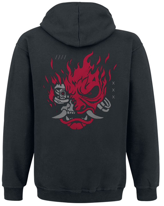 Толстовка з блискавкою "Cyberpunk 2077 Samurai" M Чорний (54175) - фото 2