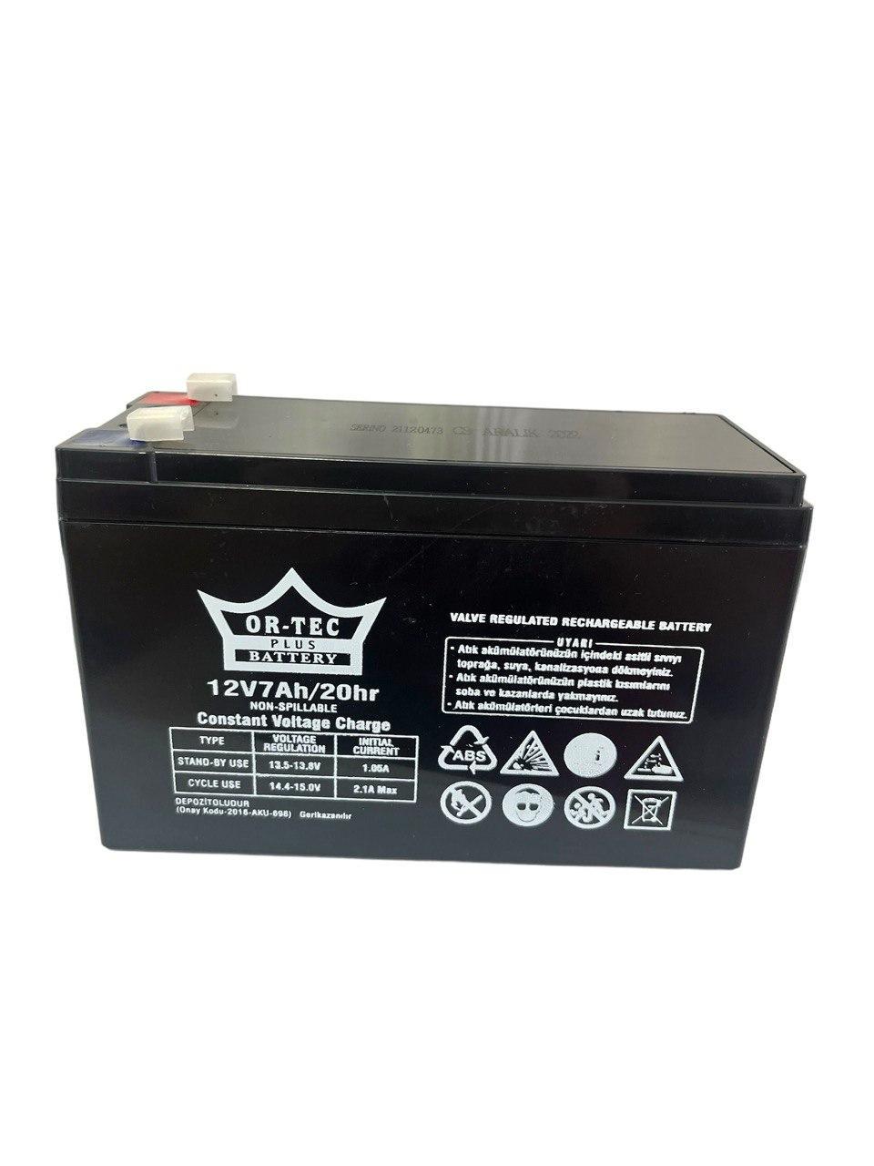 Аккумулятор OR-TEC 12V 7 Ah 20hr с клапанной регулировкой для ИБП (2246502734)