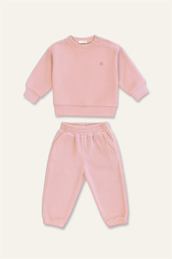 Спортивный костюм десткий унисекс из флиса кофточка и брюки Mininio 3 года 98 см Розовый (8683169184440)