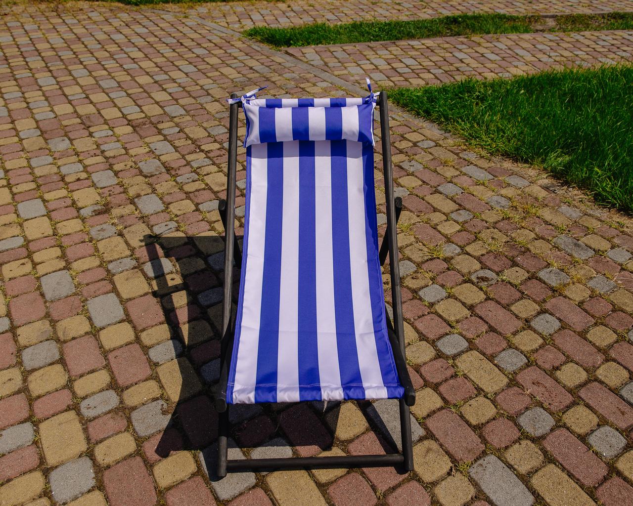 Шезлонг для дачи тканевый XRmaster с подушкой Голубо белый/Черный (0001758) - фото 5 Шезлонг для дачи тканевый XRmaster с подушкой Голубо белый/Черный (0001758) - фото 5