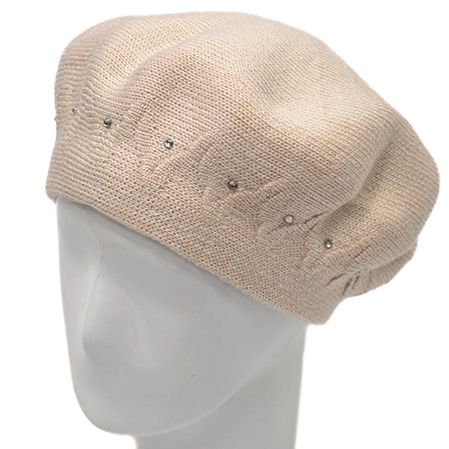 Берет женский Lirus Бликс двойной шерстяной Светлый лен (72086)