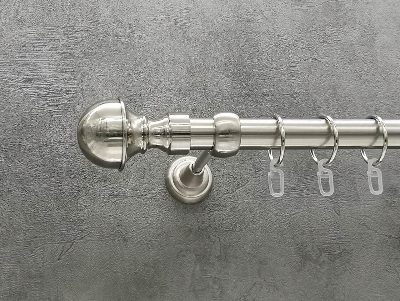 Карниз Quadrum Бостон гладкая штанга одинарный открытый 25 мм 200 см Сталь (46977033)