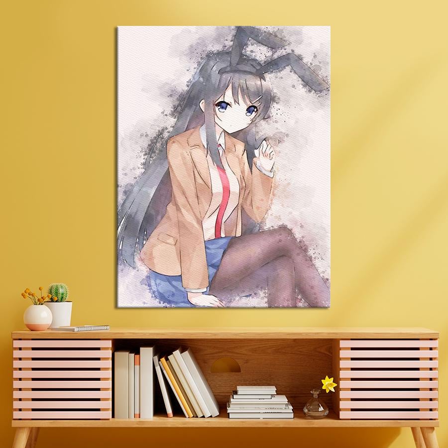 Настенний декор Девушка из аниме Маи Сакурадзима 50x38 см (YA-66)