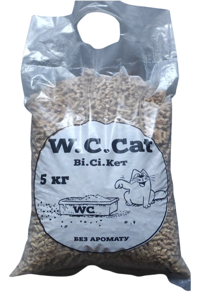 Наповнювач для лотків W.C.Cat деревний 5 кг (23689341)