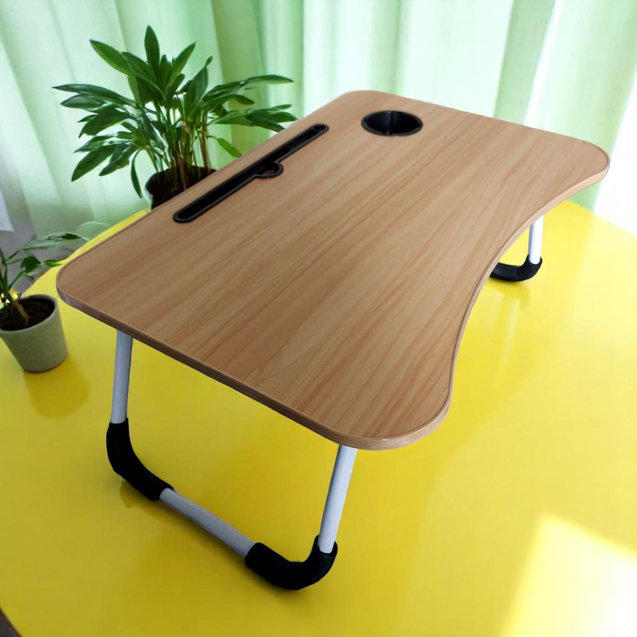 Столик-подставка раскладной для планшета и ноутбука 60х40х28 см Бежевый