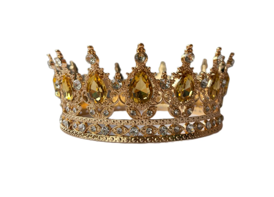 Корона Барокко з камінцями Золотий (234423423)