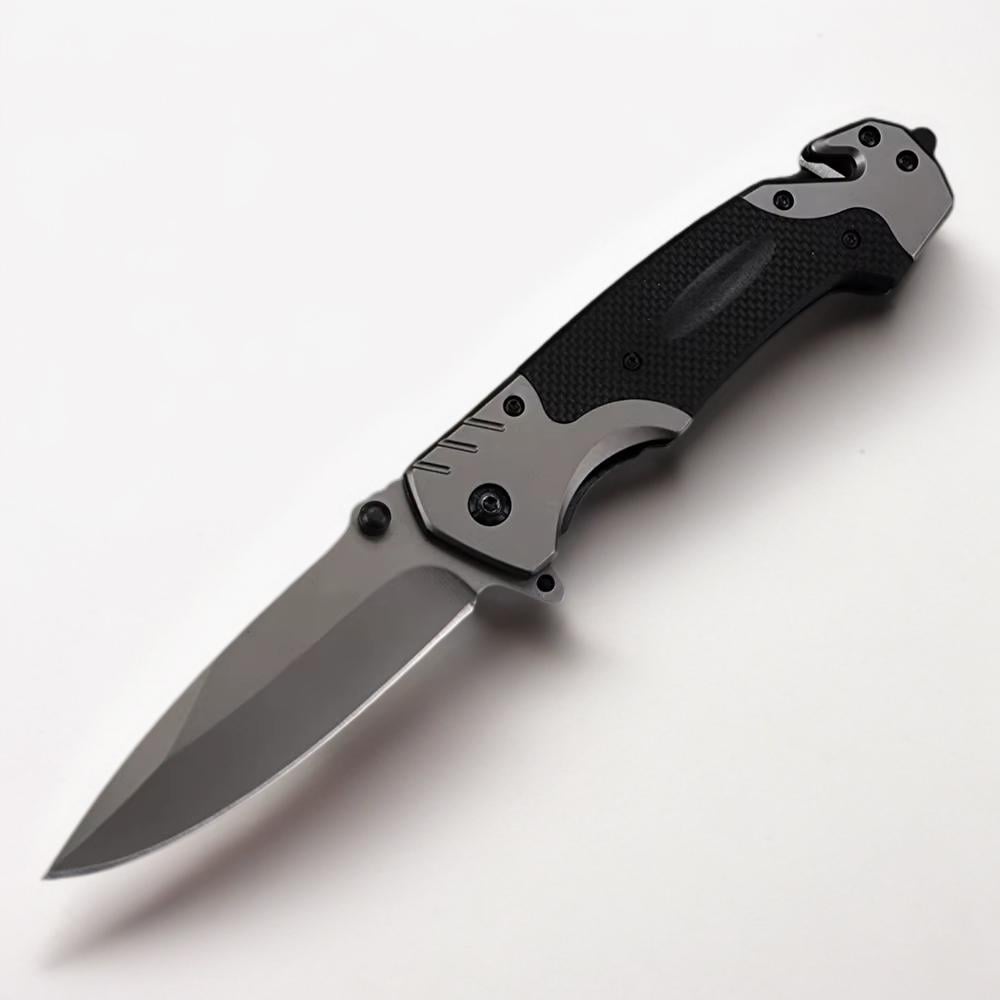 Туристичний ніж Browning складаний з кліпсою/склобоєм та стропорізом Black (Browni-18-2)