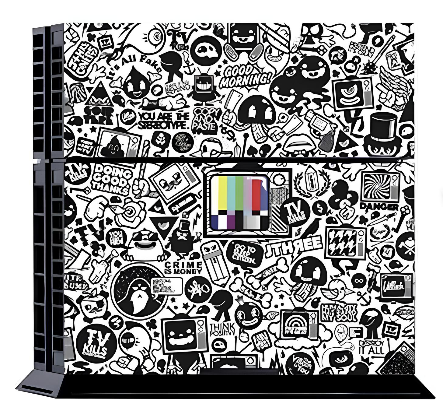 Наклейка виниловая Sony PlayStation PS4 Fat DualShock 4 Crime