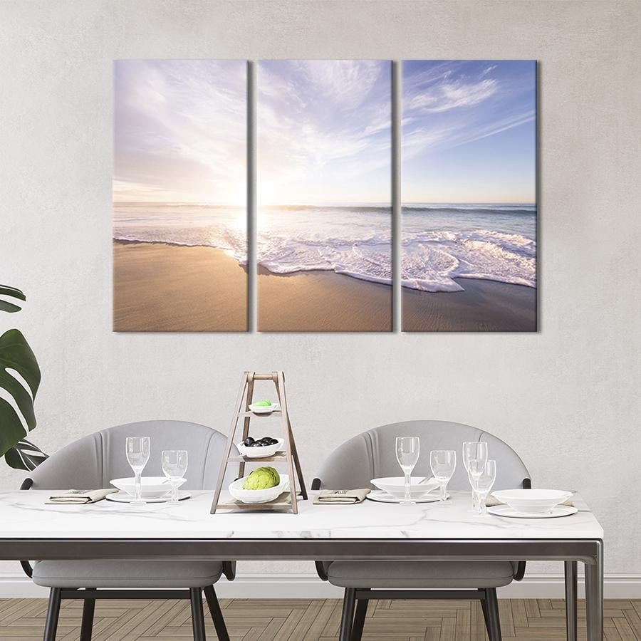 Модульная картина из 3 частей на холсте для интерьера Красивый морской прилив 128x81 см (458-31)