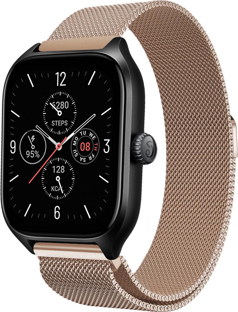 Ремешок Миланская петля Milano для Amazfit GTS 4/Mini Rose Gold (29452-27)