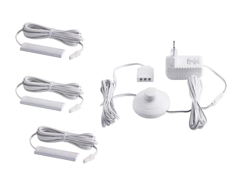 Комплект светодиодных светильников LEDUA для подсветки мебельных полок 3шт 220В 2,16Вт IP20 Синий (37101718) Комплект светодиодных светильников LEDUA для подсветки мебельных полок 3шт 220В 2,16Вт IP20 Синий (37101718)