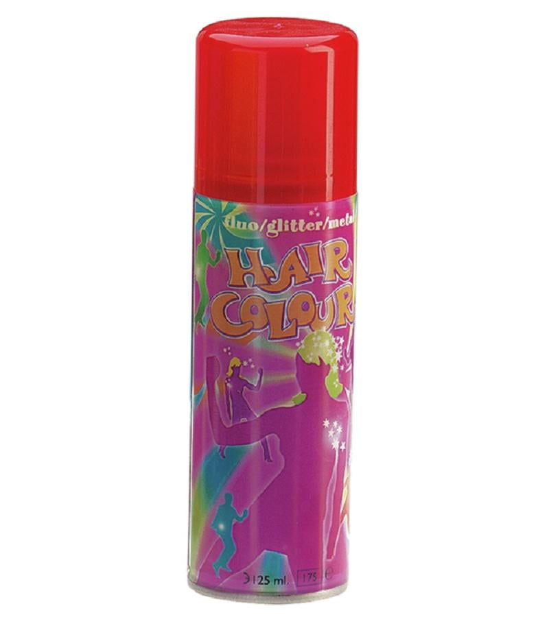 Спрей краска для волос Sibel Fluo Hair Color флуоресцентный 125 мл Красный (230000-07)