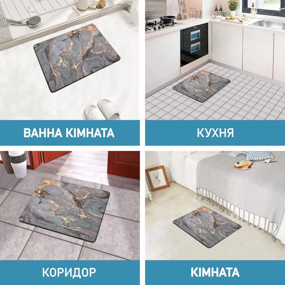 Коврик для ванной комнаты Aquarius Диатомитовый мрамор 50х80 см Серый (300077) - фото 8