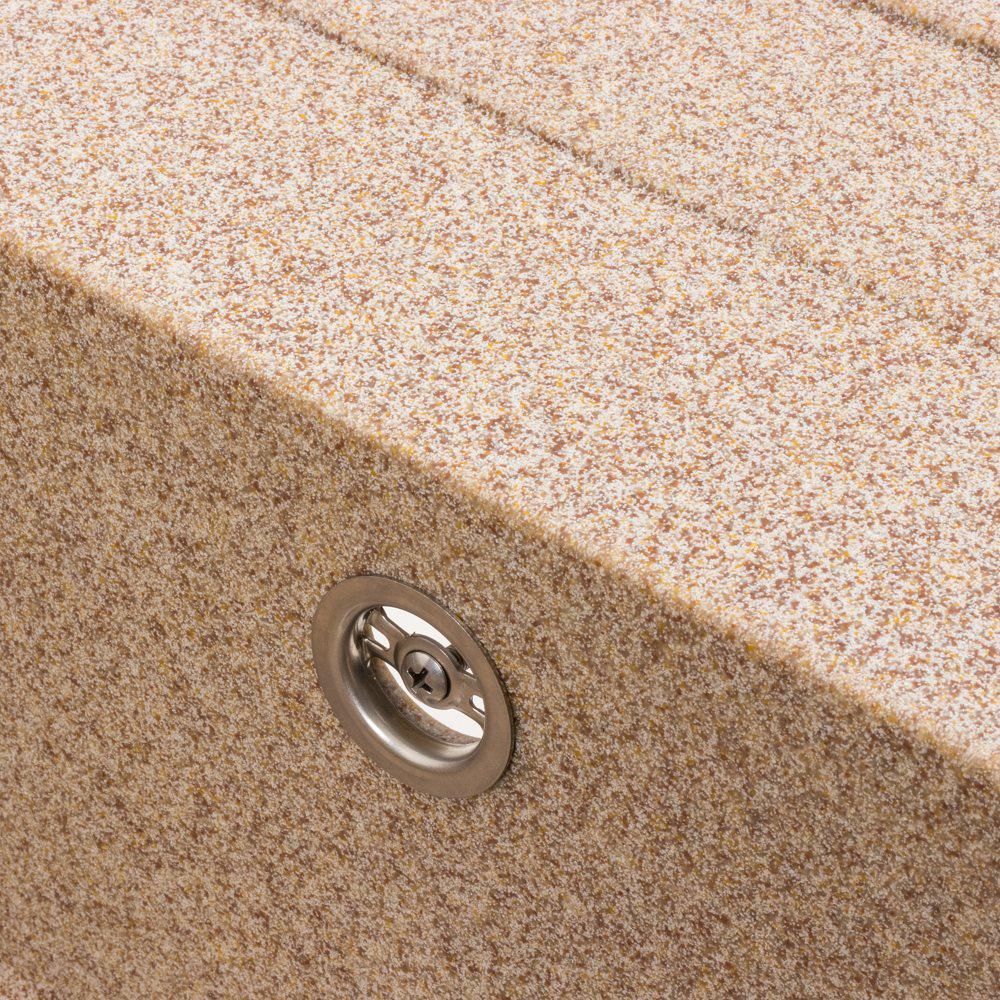 Мойка кухонная гранитная 7050 Cascada Platinum матовая Карамель - фото 6