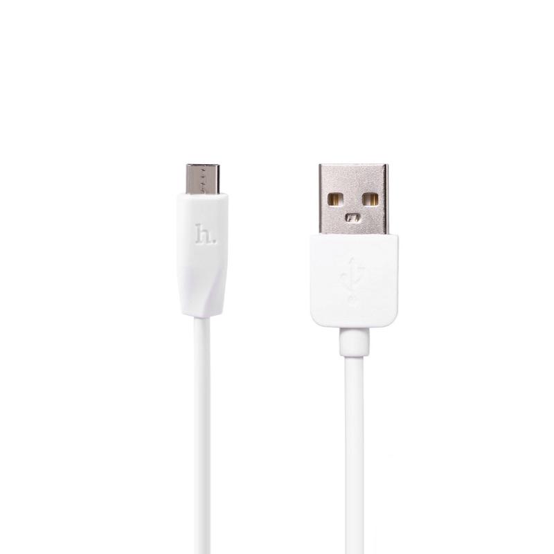 Кабель USB Hoco X1 Rapid MicroUSB 1 м White