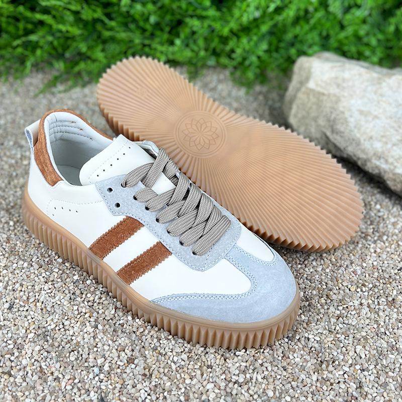 Кеди жіночі шкіряні Е-007060-1 p. 40 25,5 см Бежевий - фото 4 Кеди жіночі шкіряні Е-007060-1 p. 40 25,5 см Бежевий - фото 4