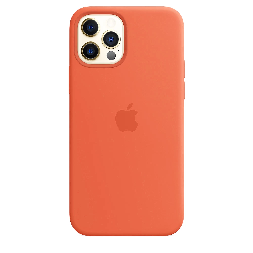 Силиконовый Чехол Накладка Silicone Case для iPhone 12/12 Pro Orange - фото 2