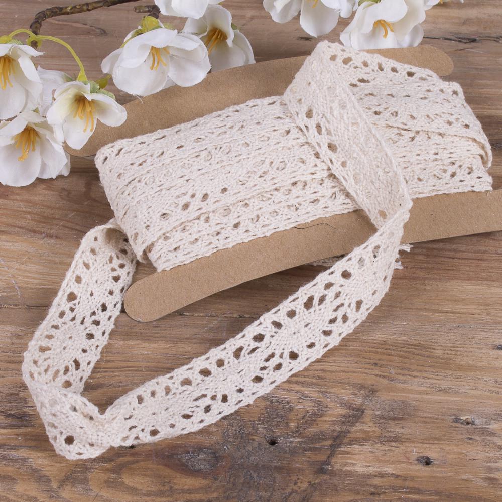 Лента кружевная Кремовый (KRB201)