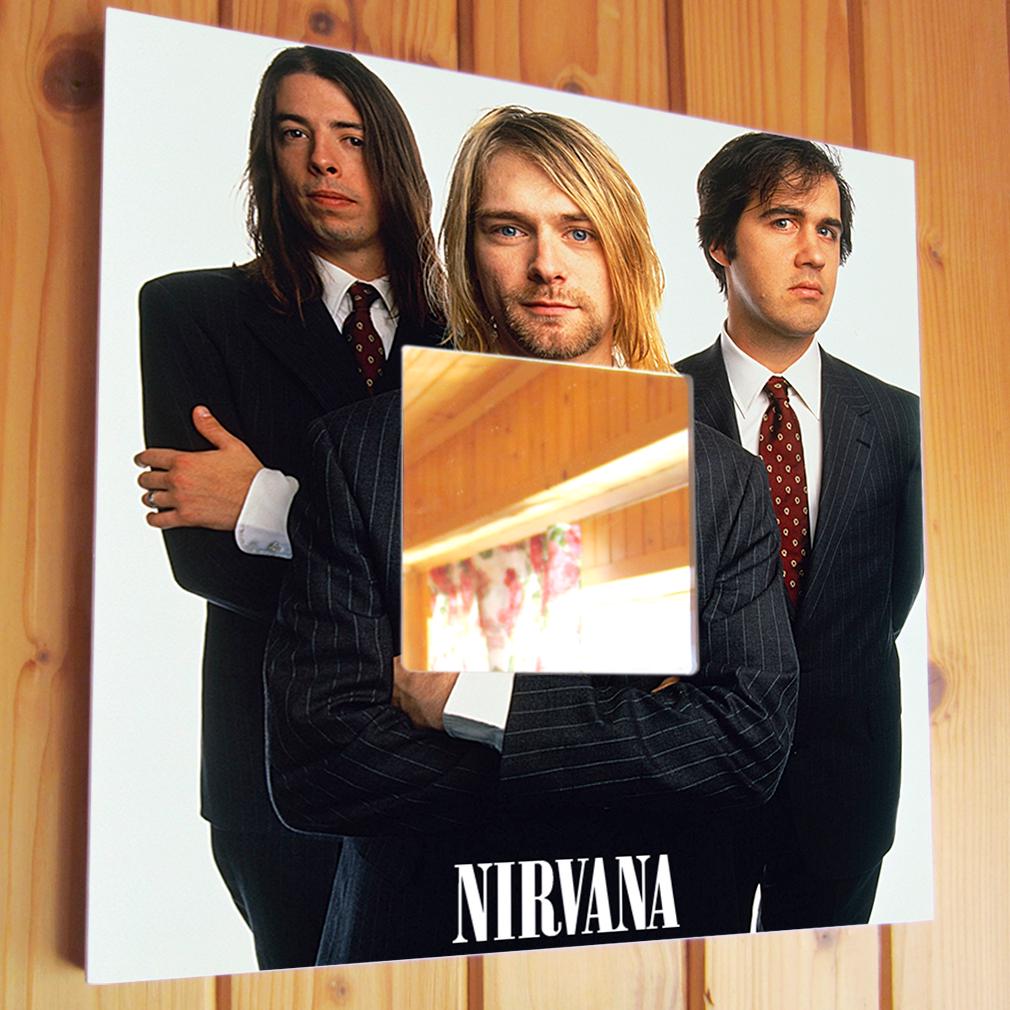 Зеркало декоративное Группа "Nirvana" Курт Кобейн 260х260 мм (M03460)