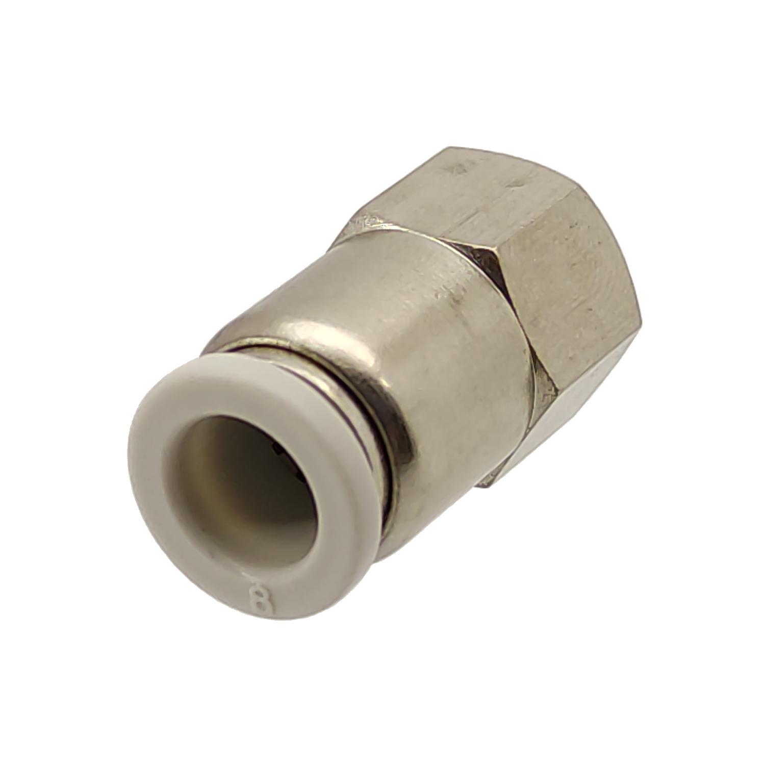 Прямой пневматический цанговый фитинг с внутренней резьбой TP XPCF8-G01