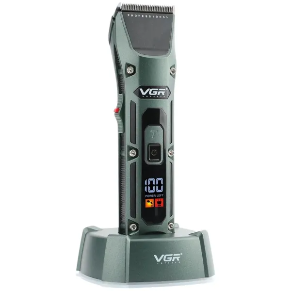 Машинка для стрижки VGR V-696 акумуляторна Зелений (29923800)