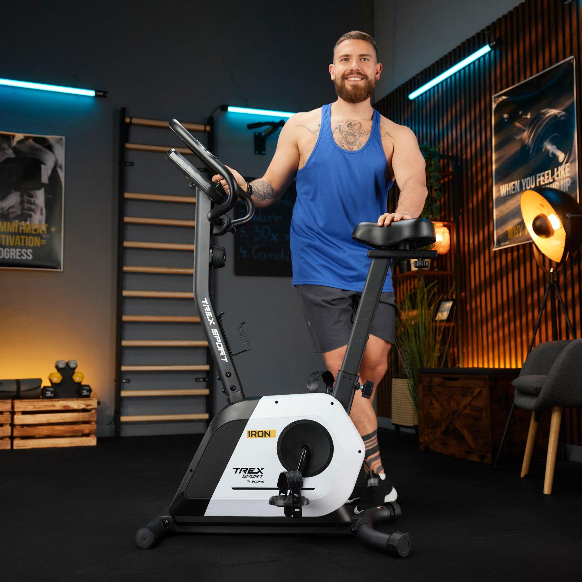 ᐉ Велотренажер магнітний Trex Sport TX-500MB IRON Білий (4949