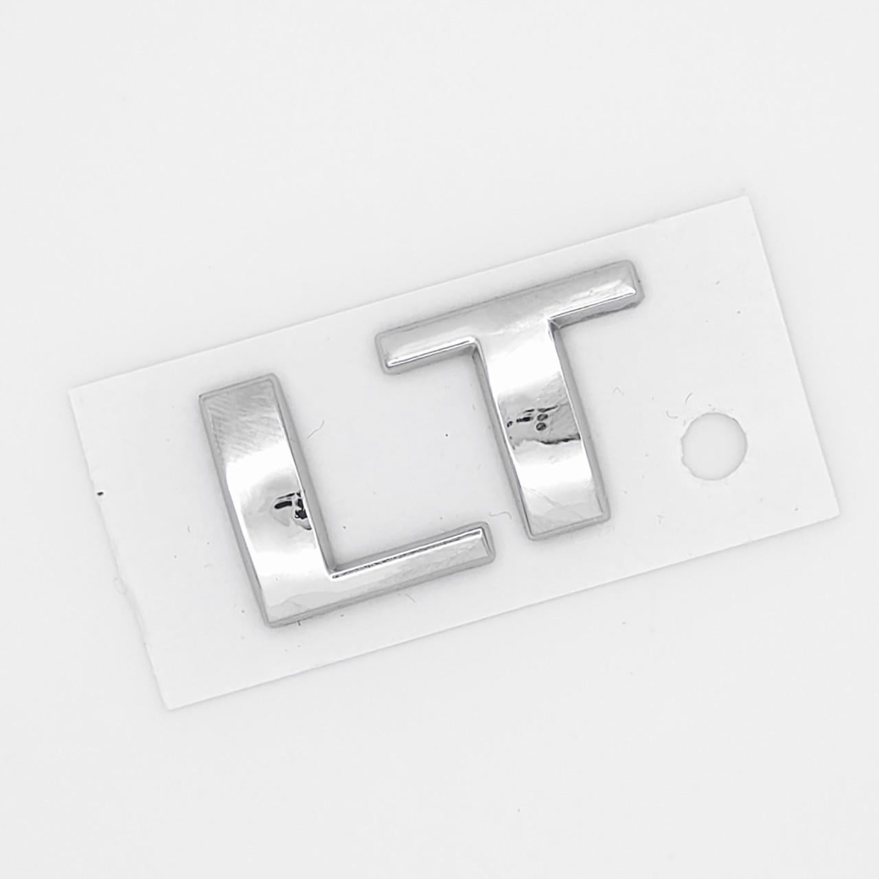 Емблема напис LT Chevrolet 3,3х1,8 см ABS Хром глянець (3108981576)