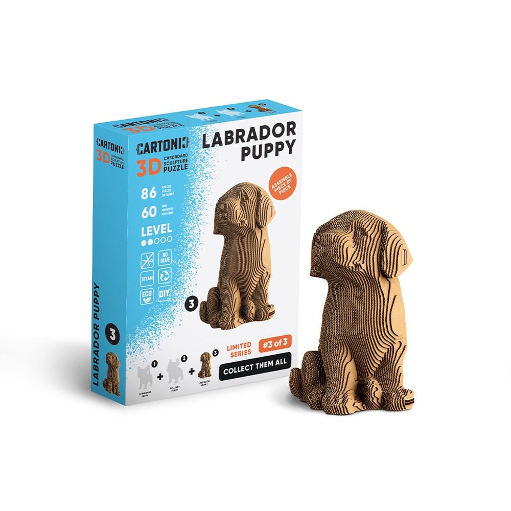 Пазл-конструктор 3D картонный Cartonic 3D Puzzle LABRADOR PUPPY Щенок Лабрадор (33394561)