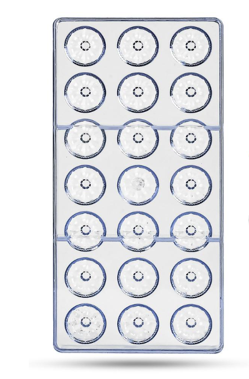 Форма для шоколада акрил 21 шт. 13,5х27,5х2 см (R92208)