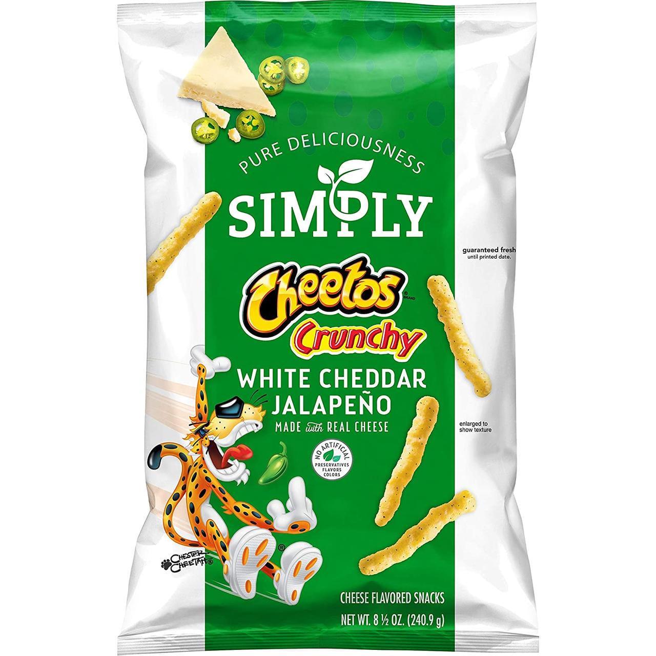 Чипсы Cheetos Simply Crunchy White Cheddar Jalapeno 240,9 г (1259988448)