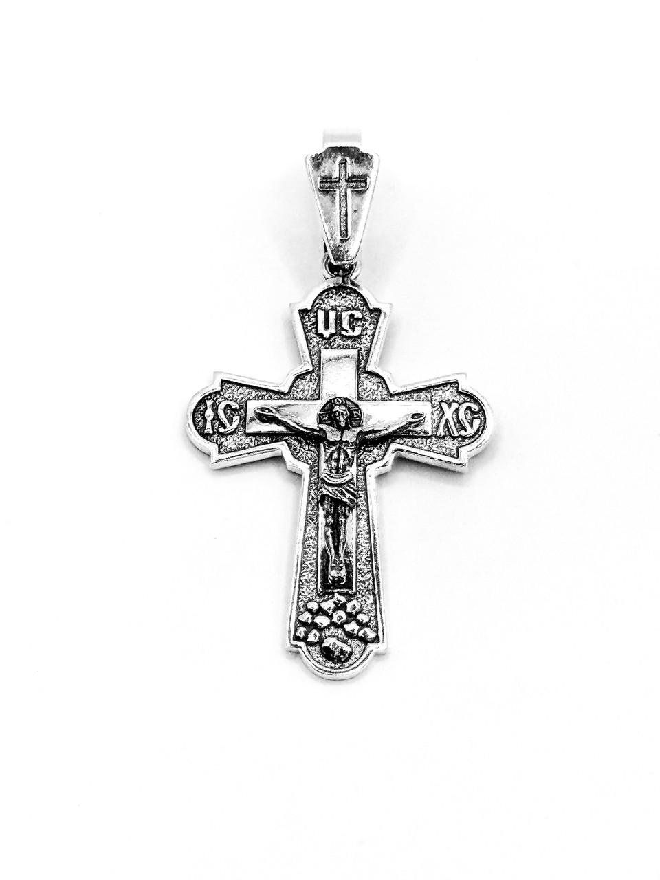 Крестик серебряный мужской (КДУ- 67)
