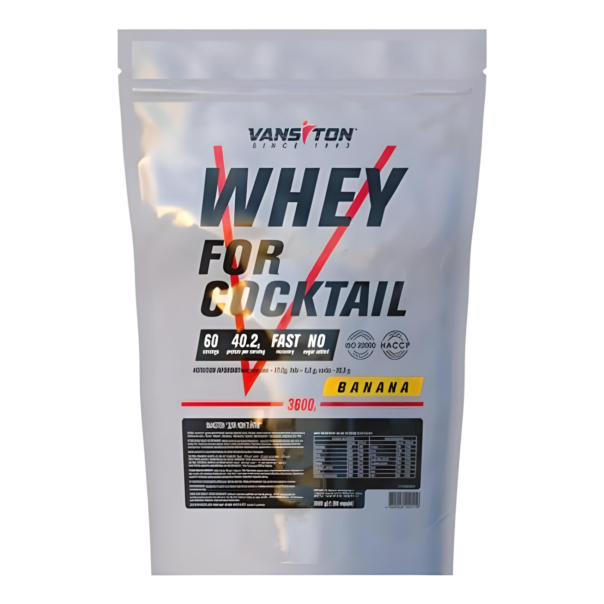 Протеїн Vansiton Whey For Coctail 3600 г 60 порцій Banana