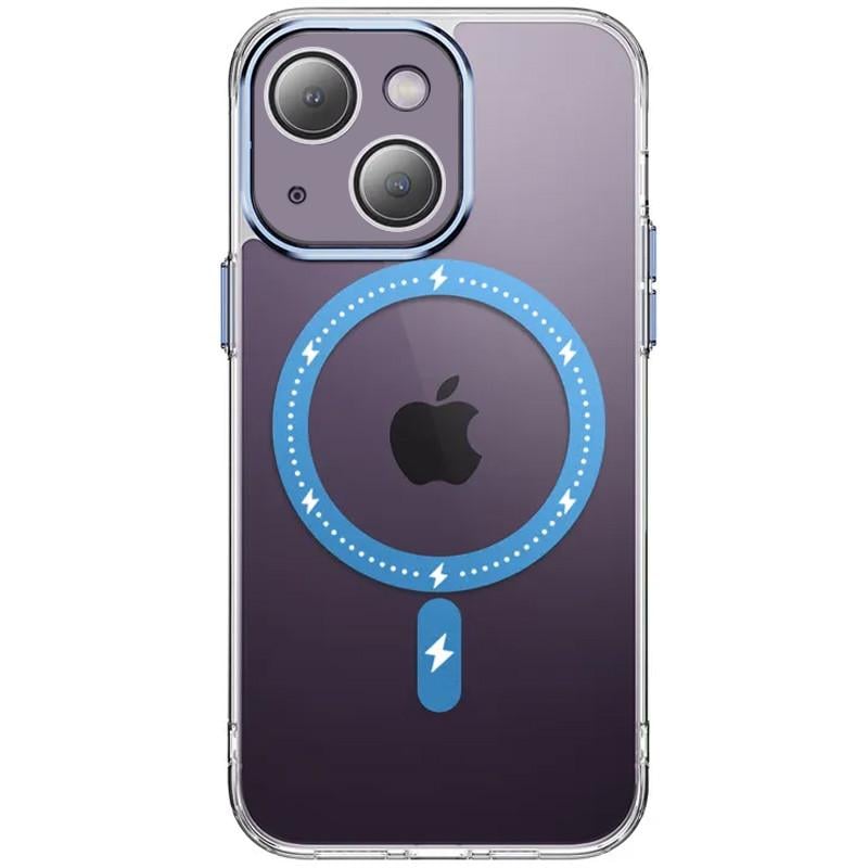 Протиударний Чохол Epik для Apple iPhone 13 (6.1") TPU+PC Colorful with MagSafe Blue - фото 1